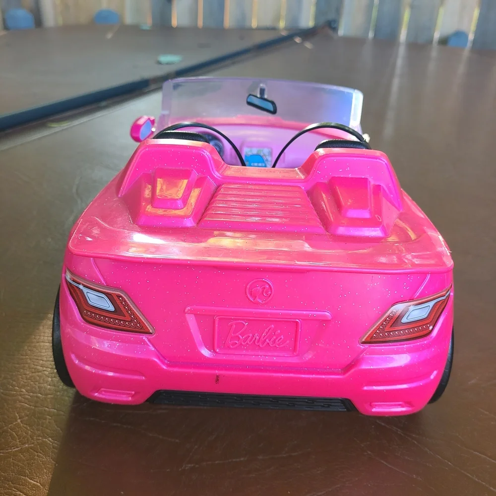 Barbie Glam Convertible Hot Pink‎ Car Used Toy Doll Ride Whip